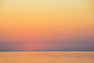 landscape view of sunset over the sea