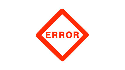 Error Symbol Icon on White background