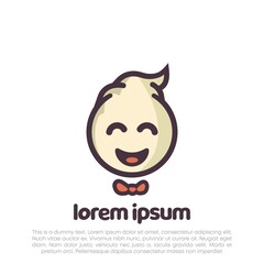 Puff Ball logo. Modern vector illustration. Funny mascot. Vector