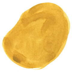 High quality watercolor yellow isolated blob