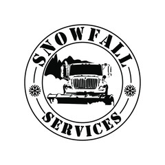 Illustration Vector graphic of snow removal truck logo