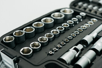 closeup of sockets in toolset