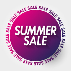 SUMMER SALE tag banner, business concept background