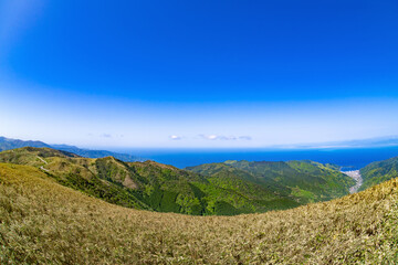 静岡県西伊豆スカイライン　達磨山山頂から見た景色