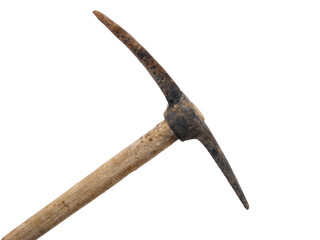 Obraz premium old pickaxe isolated on white background 