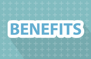 benefits word concept- vector illustration