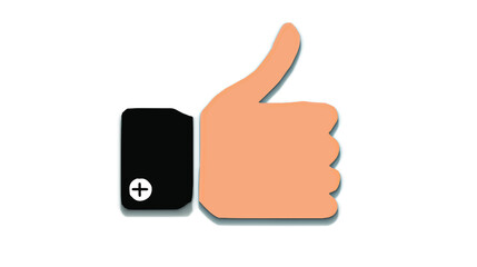 Thumb up or Like icon vector design .