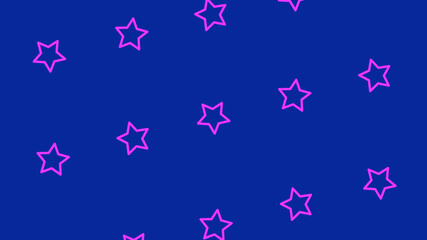 Stars Moving Down on Blue Background Looks Like American Flag