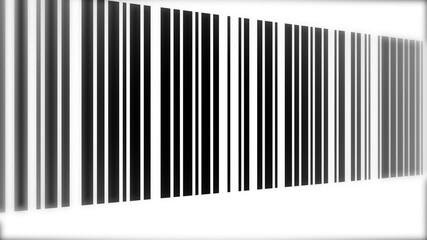 Barcode with Bokeh on White Background