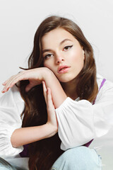 portrait of a beautiful girl glamorous girl