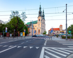 Obraz premium Poznan. Church of St. Francis at dawn.