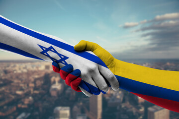 Business shaking hands with Israel 