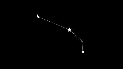 Zodiac Sign or Symbol on Black Background