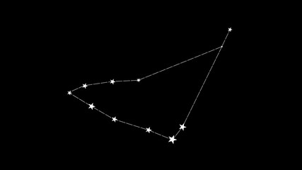 Capricorn Zodiac Sign or Symbol on Black Background