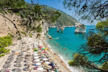Baia dei Faraglioni sul Gargano in Puglia