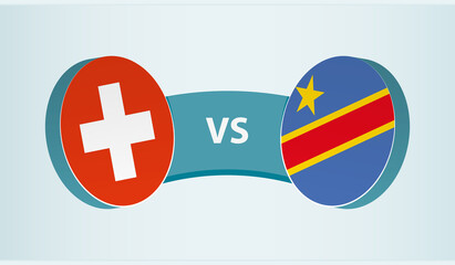 Switzerland versus DR Congo, team sports competition concept.