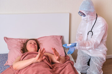 Refusal of an adult woman from treatment and pills