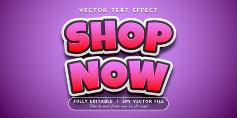 Text Effects 3D Shop Now, Editable Text Style