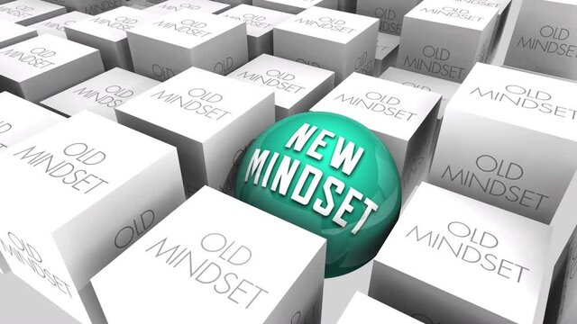 New Mindset Change Your Outlook Ideas Perspective Vs Old 3d Animation
