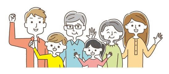 3世代家族_上半身