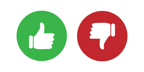 Like and dislike SVG icon set for website and mobile applications.