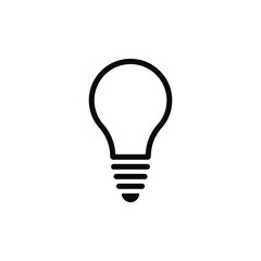 Lightbulb icon vector. Bulb sign