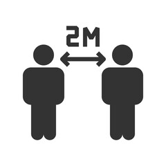 Social Distancing  Icon Vector Illustration