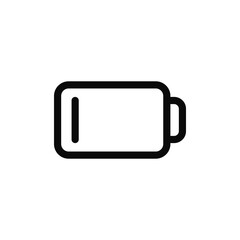 Low battery icon vector. Charge sign