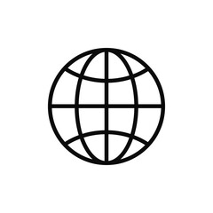 Globe icon vector. World sign