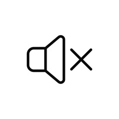 Mute icon vector. Speaker sign