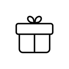 Gift box icon vector. Gift sign