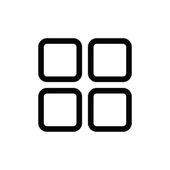 Squares icon vector. Squares button sign