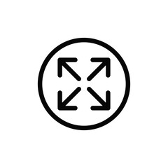 Fullscreen icon vector. Maximize sign
