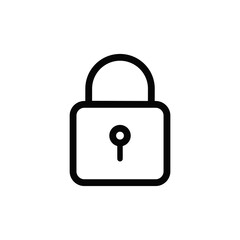 Padlock icon vector. Lock sign