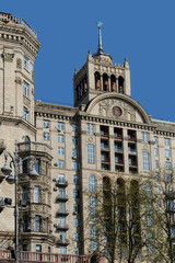 Obraz premium Cityscape of Khreshchatyk street in Kyiv Ukraine