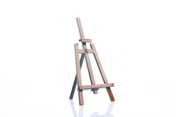 Small decorative easel on white background