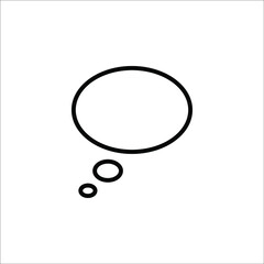 Think bubble icon. Trendy think bubble in flat style. Modern template for social network and label on white background