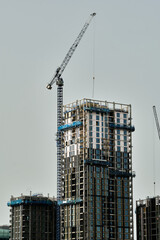 A construction side in East Croydon, UK April 01, 2021.