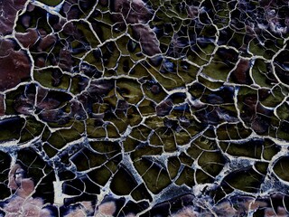 Abstract art background, dark blue and gold, watercolor painting on canvas, turquoise sea wave pattern.  Piece of paper art with wavy lines and gradient