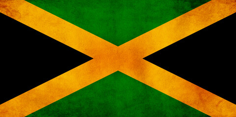 jamaican flag with grunge texture