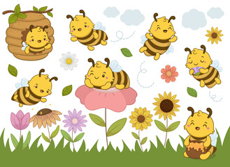 Naklejka premium Happy Bee