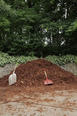 big mulch pile