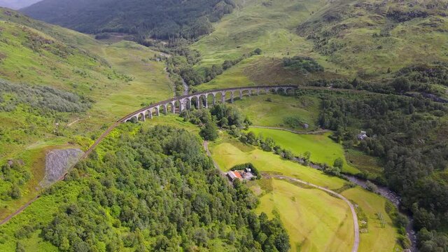 Drone eye view for Glenfinnan Viaduct
