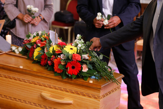 Catholic Funeral In Gilles, Eure-et-Loir