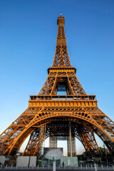 Fototapeta na wymiar Paris, France. The Eiffel tower during the May 2020 lockdown.