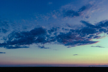 sunset over the farm