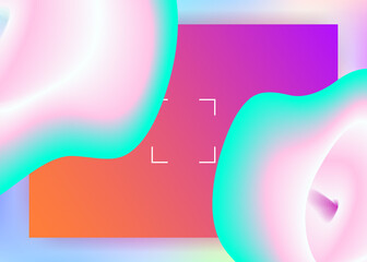 Liquid fluid with dynamic elements and shapes. Landing page.