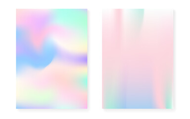 Holographic gradient background set with hologram cover.