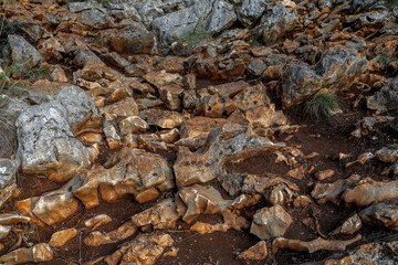 Pilgrimage path on the hill of apparitions, Podbrdo, Medjugorje, Bosnia and Herzegovina