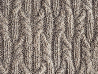 texture of woolen fabric knitted with knitting needles